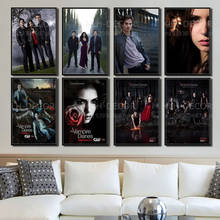S398 o vampiro diários clássico filme tv arte decoração de casa imagem da lona pintura cartaz sala estar decoração da parede casa 2024 - compre barato