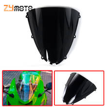 ZX6R ZX636 Motorcycle Windshield Windscreen Double Bubble For KAWASAKI ZX6R ZX-6R 636 2005 2006 2007 2008  ZX-10R ZX10R 06 07 2024 - buy cheap