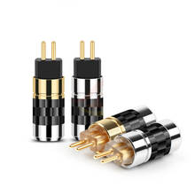 Conector de auriculares de 2 pines de 0,78mm para UM3X, W4R, UE18, HiFi, Minijack chapado en oro, soldadura 0,78, enchufe, adaptador de Aduio DIY 2024 - compra barato