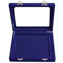 Velvet Glass Ring Earring Jewelry Display Organizer Box Tray Holder Storage Case 2024 - buy cheap