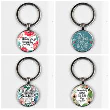 XKHLHJ new charm Christian "He did everything beautiful" Quote Bible Scripture Keychain Pendant Belief Jewelry Woman Man Gift 2024 - buy cheap