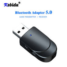 Bluetooth приемник Kebidu, передатчик, мини стерео Bluetooth 5,0, аудио AUX RCA USB разъем 3,5 мм для ТВ, ПК, автомобильный комплект, беспроводной адаптер 2024 - купить недорого