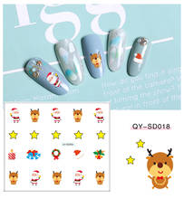 1 шт. 3D рельефные наклейки для ногтей Рождественский Клей DIY маникюр слайдер дизайн ногтей типсы декоративные наклейки 2024 - купить недорого