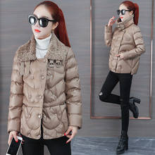 Herstory 2020 Women Solid spring coats Lambswool Double Breasted Pockets jacket Short Outerwear female solid parkas 2024 - buy cheap