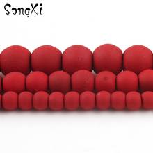 Natural Stone Beads Dark Red Rubber Hematite Round Loose Beads for Jewelry Making Handmade DIY Bracelet Necklace 4 6 8mm 15 Inch 2024 - buy cheap