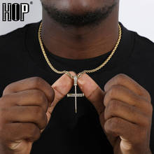 Collar y colgante de circonia cúbica para hombre, joyería con cadena de tenis de 4mm, estilo Hip Hop 2024 - compra barato