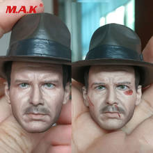 1/6 Scale Harrison Ford Head Sculpt Carved  head Normal/Damaged Version with hat Cap fit 12'' Male Figure body in stock 2024 - buy cheap