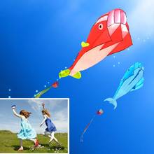 Cometa de delfín para niños, cometa de una sola línea, Software deportivo, suave, fácil de volar, Regalos divertidos 2024 - compra barato