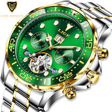 LIGE Luxury Mens Watches Automatic Watch Male Waterproof Wrist Watch Stainless Steel Mechanical Relogio Automatico Masculino+Box 2022 - buy cheap