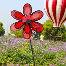 Kids Double Layer Ladybug Windmill Wind Spinner Pinwheel Home Garden Yard Decoration Outdoor Baby Toys 2024 - buy cheap