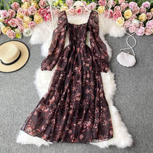 Vestido Floral Vintage para mujer, prenda elegante de manga larga, moda coreana, Pph3810, primavera y verano, 2021 2024 - compra barato