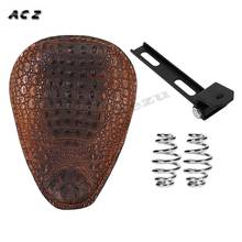 ACZ-asiento delantero de cuero para motocicleta, Kit de montaje de soporte individual Retro de 3 "para Harley Sportster Bobber Chopper, personalizado 2024 - compra barato