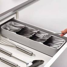 Multifunctional knife and fork compartment storage box tableware spoon box partition organizer kitchen drawer storage tray 2024 - buy cheap