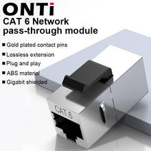 ONTi CAT6 Straight Through Network Module RJ45 Conector Information Socket Computer Coupler Cable Adapter Ethernet Keystone Jack 2024 - buy cheap