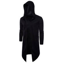 Men's Poncho Cape Hoodie Fashion Coat Pullover Cloak 2020 Brand Black Cardigan Sweatshirt Men Hip Hop Streetwear Hoody Tracksuit 2024 - buy cheap