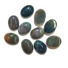 Pedra natural índia ágata cabochon contas de volta plana oval nenhum buraco solto contas para fazer jóias diy anel colar acessórios 2024 - compre barato