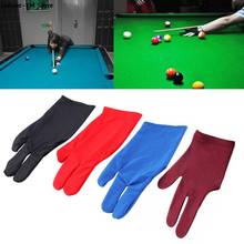 1Pcs Spandex Snooker Billiard Cue Glove Pool Left Hand Open Three Finger Accessory For Unisex Women And Men 4 Colors 8styles 2024 - buy cheap