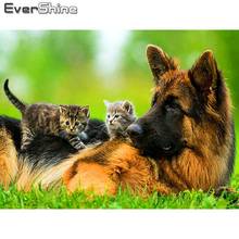 Evershine-Cuadro de animales para decoración del hogar, bordado de diamantes de imitación, imágenes de perros, mosaico de gatos 2024 - compra barato