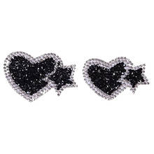 Cartoon Crystal Rhinestone Star Heart Diamond Patches Hot Fix Embroidered Sequin Appliques for Clothing Clothes DIY Patch 2024 - buy cheap