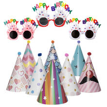 Kit de feliz cumpleaños, gorro de corona con gafas de feliz cumpleaños, cabina de fotos para boda, decoración de fiesta en casa, Baby Shower, 11 Uds. 2024 - compra barato