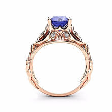 RBNYD/1 шт., новинка, женские обручальные кольца с кристаллами золотистого цвета, циркониевые, кубические, изящные, для девочек, белое, розовое, Золотое кольцо, размер 6-10, рождественский подарок 2024 - купить недорого