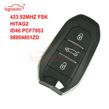 Aftermarket Kigoauto 3 Button Smart Remote Key 433MHz ID46-7953 Chip for Peugeot 508 Citroen DS4 DS5 with Emergency Key 2024 - buy cheap