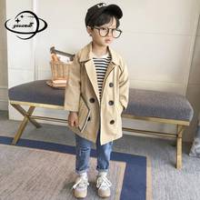 children Trench Coat Baby Spring Autumn Boys Jacket Overcoat Clothing Long Style Turn-Down Collar Children Windbreaker 4-13T 2024 - buy cheap