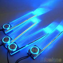 4 In 1 12V Blue Car Lamp Charge LED Interior Floor Decoration Lights Car Interior Decorative Lights Remote Car styling 2024 - buy cheap