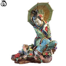 WU CHEN-escultura artística de estilo chino largo para mujer, estatua de belleza, artesanía de cerámica, decoración del hogar, R6106 2024 - compra barato
