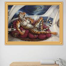 5D Diamond Painting Cartoon Tiger DIY Cross Stitch Full Square Diamond Embroidery Mosaic Art Picture of Rhinestones Decor Gift 2024 - buy cheap