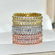 Женское кольцо с фианитом, большое золотистое кольцо серебристого цвета с камнем, обручальное Ювелирное Украшение, 2020 2024 - купить недорого