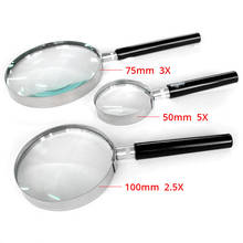 Mini Pocket 50-100mm 3X 5X Magnifier for Reading Tool Hand Held Magnifying Glass Portable Magnifying 2024 - купить недорого