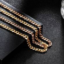 Fashion Punk Choker Necklace Vintage Stainless Steel Miami Steampunk Cuban Chain Necklace For Men Women Wedding Jewelry Gifts 2024 - buy cheap