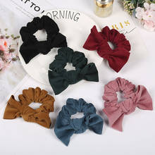 Free shipping korea style bow women scrunchies girl's hair bands ins Ponytail Holder Hair accessories 2024 - buy cheap