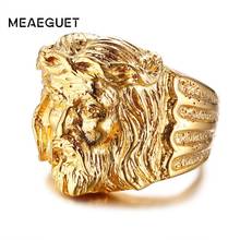 Men's Ring Stainless Steel Scarface Jesus Invocation Gold Color Hip Hop Male Christian Jewelry US Size 7 To Size 12 2024 - buy cheap