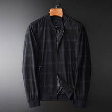 Colarinho masculino de luxo, jaqueta para homens, de fio tingido, slim fit, casual, outono, plus size 4xl 2024 - compre barato