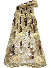 Lentejuelas de flor de uva 3D, bordado de flores, malla francesa, telas de encaje nigerianas africanas, diseños de faldas 2024 - compra barato