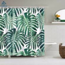Tropical planta verde folha de palmeira monstera cactus animais flor cortinas chuveiro do banheiro cortina para banho com ganchos 180x180cm 2024 - compre barato