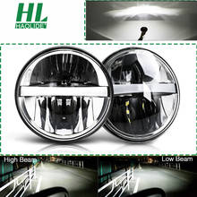 Haolide 5.75 "hi/lo + drl feixe 5 3/4 Polegada led projetor farol postition para lâmpadas da motocicleta 80w luz redonda 2024 - compre barato