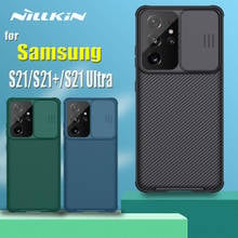 Nillkin-capa de celular com protetor de lente de câmera deslizante, capa antichoque para samsung s21 ultra s21 plus 5g 2024 - compre barato