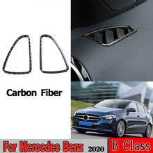 Auto Interior Sticker Accessories For Mercedes Benz B Class GLB 2020 Real Carbon FiberDashboard Air Conditioning Vent Frame Trim 2024 - buy cheap