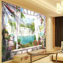 3D гобелены с цветами водопад настенный пейзаж для балкона печать стены гобелен в стиле бохо Декор Мандала настенная ткань tapiz pared tela 2024 - купить недорого