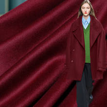 Tela de lana 100% de Cachemira recubierta de doble cara para mujer, tela de costura para abrigo de invierno, color rojo, envío gratuito 2024 - compra barato