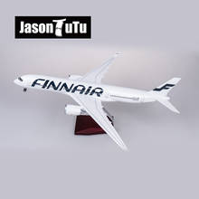 JASON TUTU 47cm Finnair Airbus A350 Airplane Model Aircraft 1/160 Scale Diecast Resin Light and Wheel Plane Gift Collecti 2024 - buy cheap