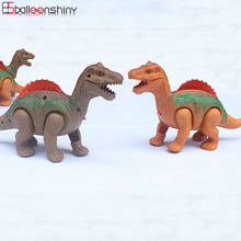 Balleenshiny brinquedo dinossauro elétrico crianças, simulação de dinossauro modelo animal luminoso e som de plástico bebês presente para crianças 2024 - compre barato
