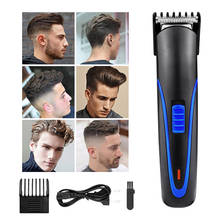 Máquina de cortar cabelo e barba profissional 42d, elétrica, sem fio, recarregável, usb, para homens 2024 - compre barato