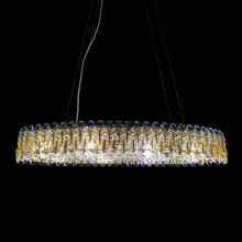 New LED crystal chandelier living room restaurant decoration lamp designer luxury golden island crystal chandelier 2024 - buy cheap