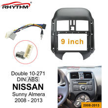 Panel de salpicadero para coche, marco de 9 pulgadas para NISSAN Sunny Almera 2008-2013, doble Din, dvd, Fascia, adaptador de conexión de Audio 2024 - compra barato