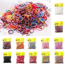 1000 unids/pack de coleteros desechables de colores para niña, banda de goma elástica para el cabello, accesorios para el cabello, lazos para el cabello, venta al por mayor 2024 - compra barato