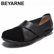 BEYARNENew Spring Autumn Shoes Genuine Leather Woman Women Flats Slip On Loafers Female Large Size Women's Sewing Shoe 35-44E967 2024 - buy cheap